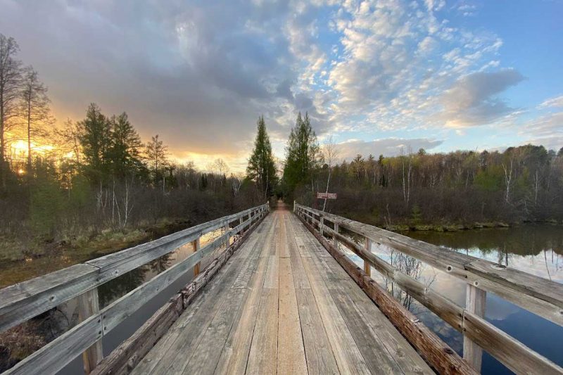 Bearskin State Trail | Bearskin State Trail - wooden bridge over water